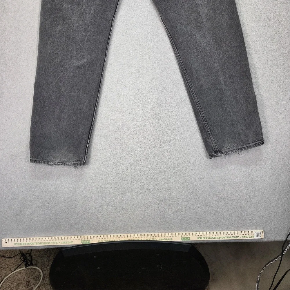 Levis 550 Jeans Mens Black Relaxed Fit Tapered Leg Zip Faded Denim‎ fits 32x30